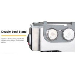 CocinaGustino 19 Bar - cafetera semiautomática - espumador de leche - acero inoxidable