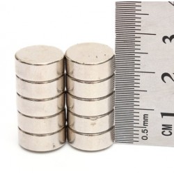 N35N35 - imán de neodimio - disco fuerte - 12 mm * 5 mm - 10 piezas