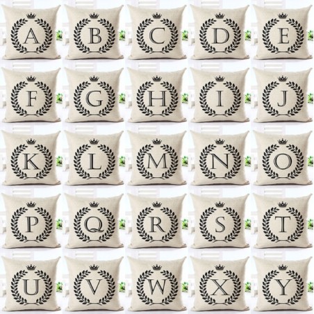Fundas de cojinesFunda de cojín decorativa - letras del alfabeto - 45 * 45 cm