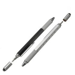 Bolígrafos & lápices?Bolígrafo multifunción 7 en 1 - regla - destornillador - nivel de burbuja - stylus de pantalla táctil