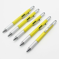 Bolígrafos & lápices?Bolígrafo multifunción 7 en 1 - regla - destornillador - nivel de burbuja - stylus de pantalla táctil