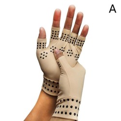 MasajeGuantes terapéuticos sin dedos - artritis - dolores articulares - masaje