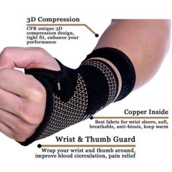 Professional wristband - elastic glove - pressure - pain relief - copper fiberMassage