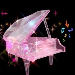 Estatuas & esculturasPuzzle piano de cristal - caja de música - juguete de montaje