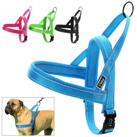 Reflective nylon dog harness - vest - quick fitCollars & Leads