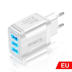 CargadoresCargador de 3 puertos USB - Carga rápida 3.0