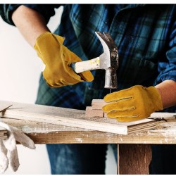Seguridad & protecciónGuantes de seguridad / trabajo - extensibles - corte de madera / jardinería - cuero