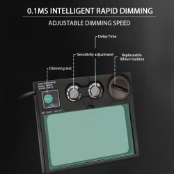 CascosCasco de soldadura - oscurecimiento automático - funciona con batería solar - MIG TIG - DIN 4 - DIN 16 - águila roja
