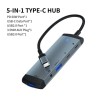 HubHUB 5 en 1 - Type-C - USB 2.0 / 3.0 - jack 3.5mm - splitter - adaptador