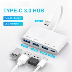 HubHUB de 4 puertos - tipo C / USB - divisor - adaptador OTG - USB 3.0