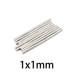 N35N35 - imán de neodimio - disco fuerte - 1 mm * 1 mm