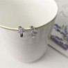Crystal snowflake - small round silver earringsEarrings