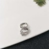 Crystal snowflake - small round silver earringsEarrings