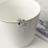Crystal snowflake - small round silver earringsEarrings