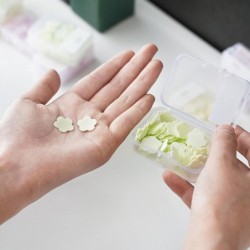 PielDesinfectante de manos desechable - pastillas de jabón - forma de pétalo