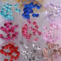 Pinzas de cabelloHorquillas de plata - con cristales - 10 piezas