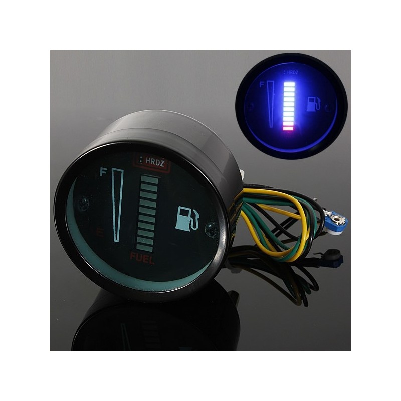 Partes interiores10 LED 12V - sensor de nivel de combustible de calibre de motocicleta / coche - aleación de aluminio
