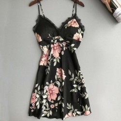 LenceríaCamisa de dormir floral sexy - mini vestido