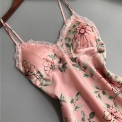 LenceríaCamisa de dormir floral sexy - mini vestido