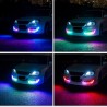 Tiras de LEDLuz RGB - luces DRL para automóvil - tira de LED de colores - resistente al agua - 2 piezas