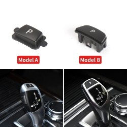 Partes interioresBotón de aparcamiento automático de la palanca de cambios del coche - tapa con la letra P - para BMW