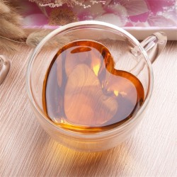 DrinkwareVaso en forma de corazón - doble pared - taza de café / té