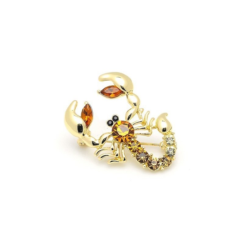 BrochesBroche de escorpión de cristal