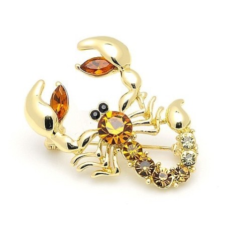 BrochesBroche de escorpión de cristal