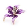 BrochesFlor de orquídea morada con cristales - broche