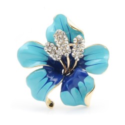 Big flower with crystals - elegant brooch - with necklace holeBrooches