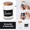 Adhesivos & cintasPegatinas de pizarra multifunción - etiquetas negras para tarros - reutilizables - impermeables - 120 piezas