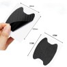 PegatinasAdhesivo de vinilo de fibra de carbono - protección de la manija de la puerta del automóvil - 10 * 9 cm - 4 piezas