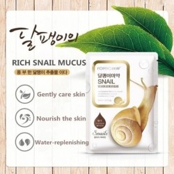 PielMascarilla facial de esencia de caracol - hidratante - control de aceite - tratamiento del acné - 5 piezas