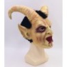 MáscaraLucifer con cuernos - Mascarilla de látex de Halloween