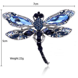 BrochesLibélula de cristal azul - broche
