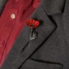 BrochesTrébol rojo de cuatro hojas - broche elegante