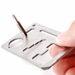 Herramientas de supervivenciaCuchillo de supervivencia multifunción 11 en 1 - forma de tarjeta de crédito