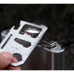 Herramientas de supervivenciaCuchillo de supervivencia multifunción 11 en 1 - forma de tarjeta de crédito