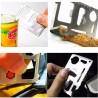 Herramientas de supervivenciaCuchillo de supervivencia multifunción 11 en 1 - forma de tarjeta de crédito