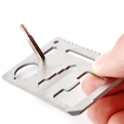 Herramientas de supervivenciaCuchillo de supervivencia multifunción 11 en 1 - forma de tarjeta de crédito