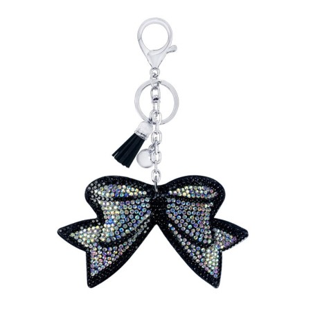 Crystal bow - metal keychainKeyrings