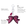 Crystal bow - metal keychainKeyrings