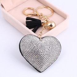 Crystal heart - metal keychainKeyrings