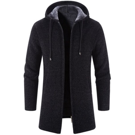 Elegant warm pullover - long hooded sweaterJackets