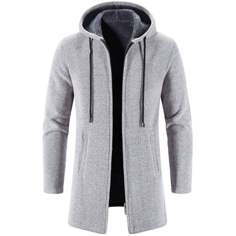 ChaquetasElegante suéter cálido - suéter largo con capucha ChaquetasElegante suéter cálido - suéter largo con capucha