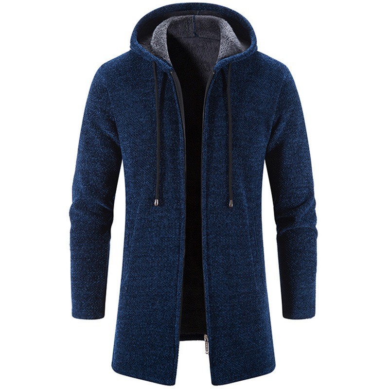 ChaquetasElegante suéter cálido - suéter largo con capucha ChaquetasElegante suéter cálido - suéter largo con capucha