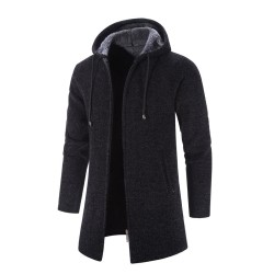 ChaquetasElegante suéter cálido - suéter largo con capucha