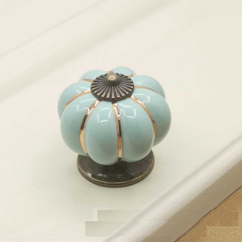 Ceramic furniture handle - pumpkin shaped knobsFurniture