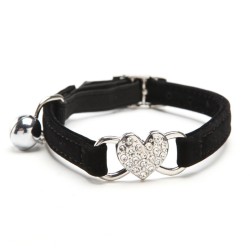 Collares & correasCollar para perros/gatos - ajustable - con corazón de cristal / campana