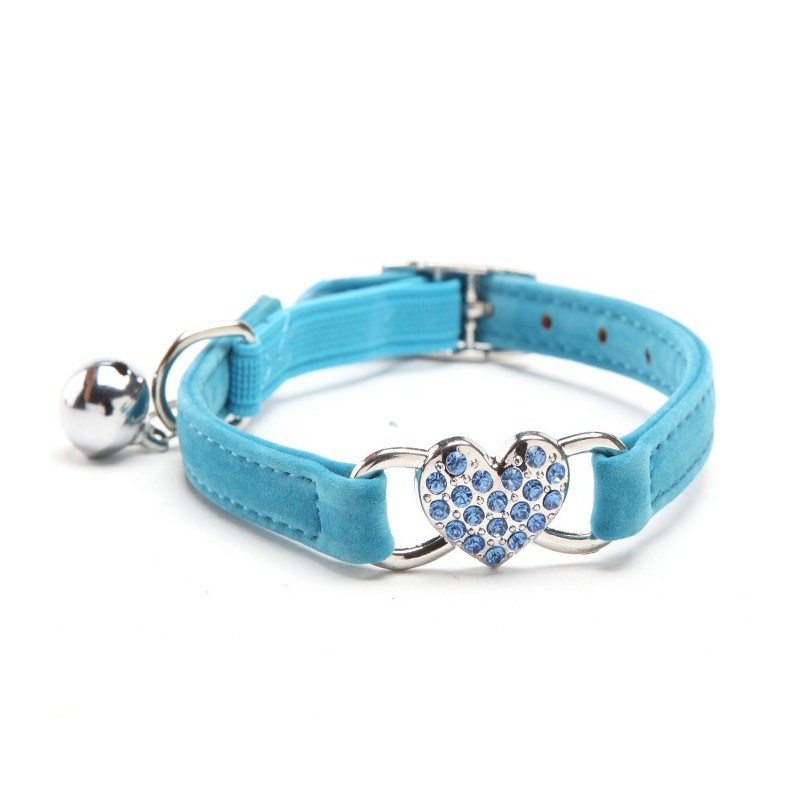Collares & correasCollar para perros/gatos - ajustable - con corazón de cristal / campana